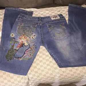 Mother Nature Embroidered vintage bootcut jeans